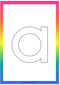 Open letters in regenboogkader