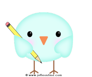 Bird glow colour holding pencil